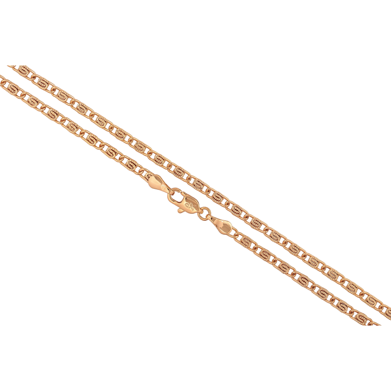 Ланцюжок Xuping колір Позолота 18K "Плетіння Равлик" довжина 45см х 3мм фото №1 Ланцюжок Xuping колір Позолота 18K "Плетіння Равлик" довжина 45см х 3мм фото №1