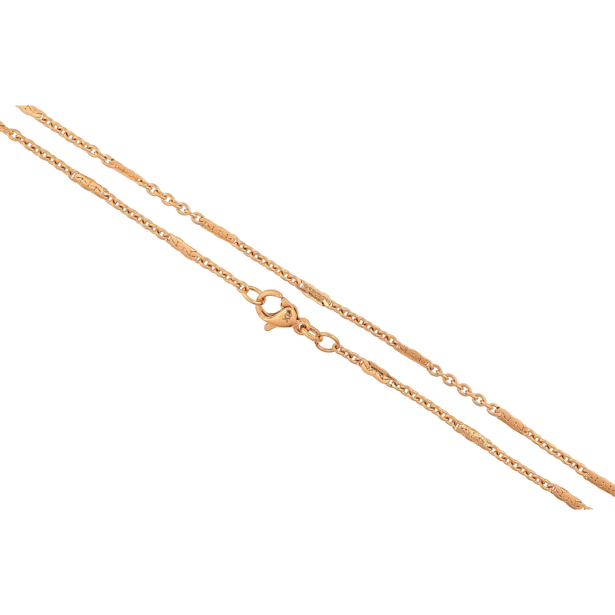 Ланцюжок Xuping колір Позолота 18K "Плетіння Якірне з прокаткою" довжина 45см х 2мм фото №1