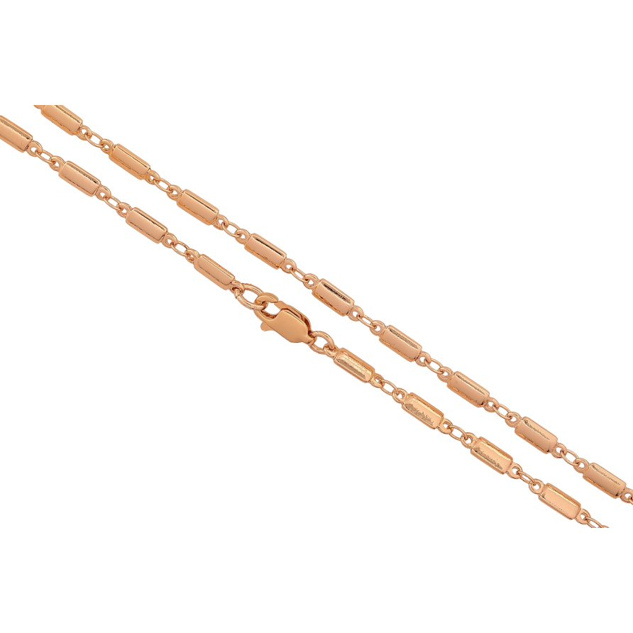 Ланцюжок Xuping колір Позолота 18K "Плетіння Зливки" довжина 48см х 3мм фото №1