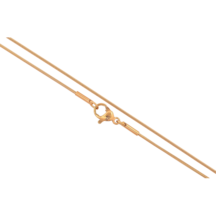 Ланцюжок Xuping колір Позолота 18K "Плетіння Ювелірний шнур" довжина 46см х 1мм фото №4