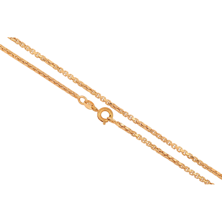 Ланцюжок Xuping колір Позолота 18K "Плетіння Венеціанське" довжина 45см х 2мм фото №6 Ланцюжок Xuping колір Позолота 18K "Плетіння Венеціанське" довжина 45см х 2мм фото №6