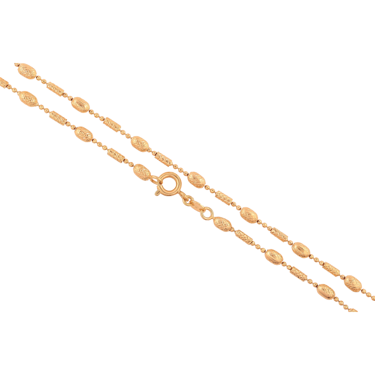 Ланцюжок Xuping колір Позолота 18K "Плетіння Перлина фантазійна" довжина 46см х 1-3мм фото №4 Ланцюжок Xuping колір Позолота 18K "Плетіння Перлина фантазійна" довжина 46см х 1-3мм фото №4