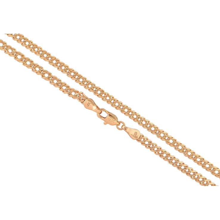 Ланцюжок Xuping колір Позолота 18K "Плетіння Подвійний Ромб" довжина 60см х 4мм фото №11