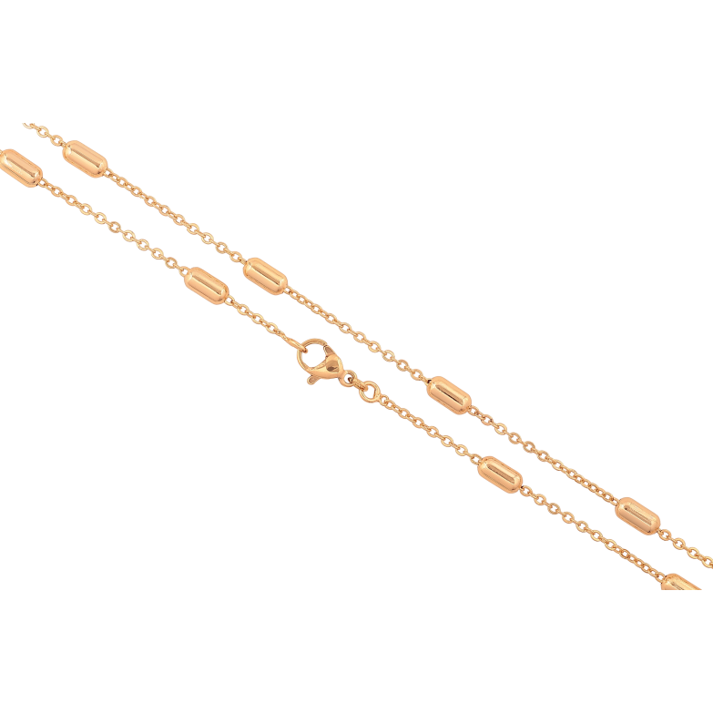 Цепочка Xuping цвет Позолота 18K "Плетение Якорное с бусинами" длинна 45см х 1.5-3.5мм фото №1