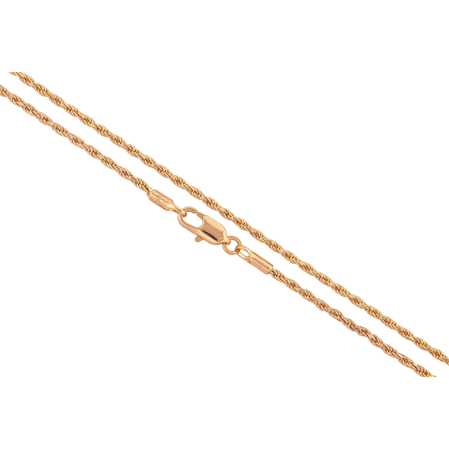 Цепочка Xuping цвет Позолота 18K "Плетение Веревка" длинна 45см х 1.5мм фото №1