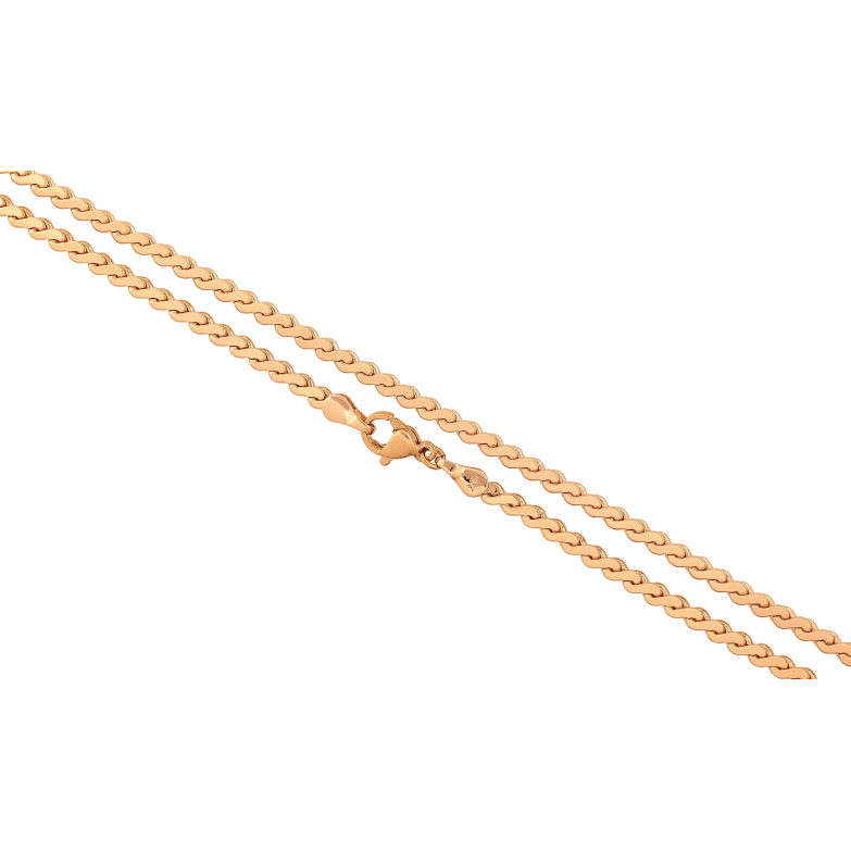 Цепочка Xuping цвет Позолота 18K "Плетение Серпантин" длина 55см х 3мм фото №2
