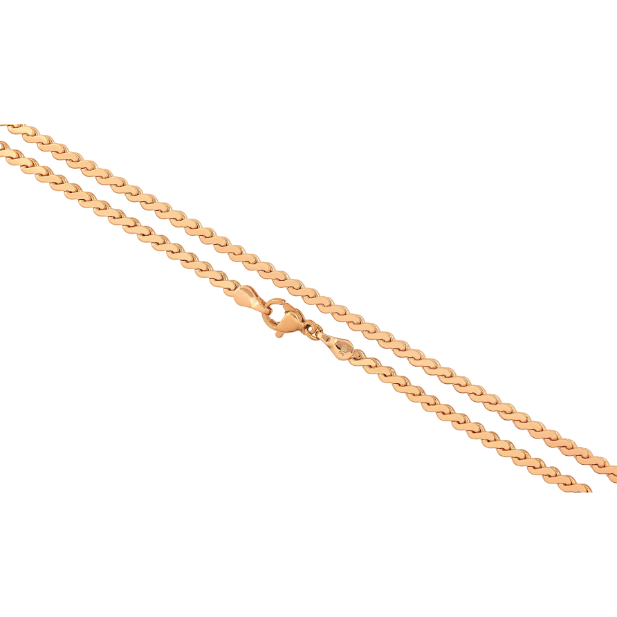 Ланцюжок Xuping колір Позолота 18K "Плетіння Серпантин" довжина 55см х 3мм фото №1 Ланцюжок Xuping колір Позолота 18K "Плетіння Серпантин" довжина 55см х 3мм фото №1