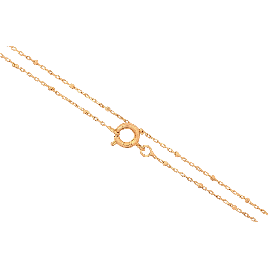 Ланцюжок Xuping колір Позолота 18K "Плетіння Якірне з намистинами" довжина 44см х 1мм фото №1 Ланцюжок Xuping колір Позолота 18K "Плетіння Якірне з намистинами" довжина 44см х 1мм фото №1