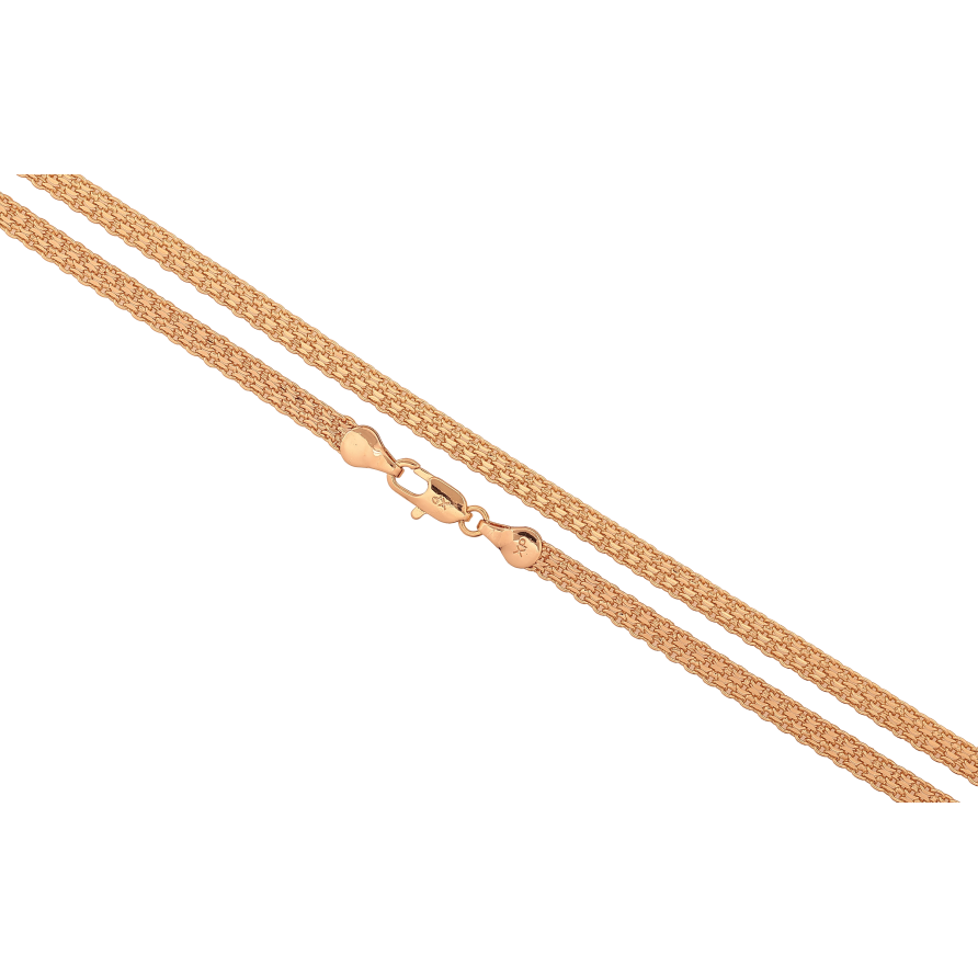 Ланцюжок Xuping колір Позолота 18K "Плетіння Італійський Бісмарк" довжина 55см х 4мм фото №1