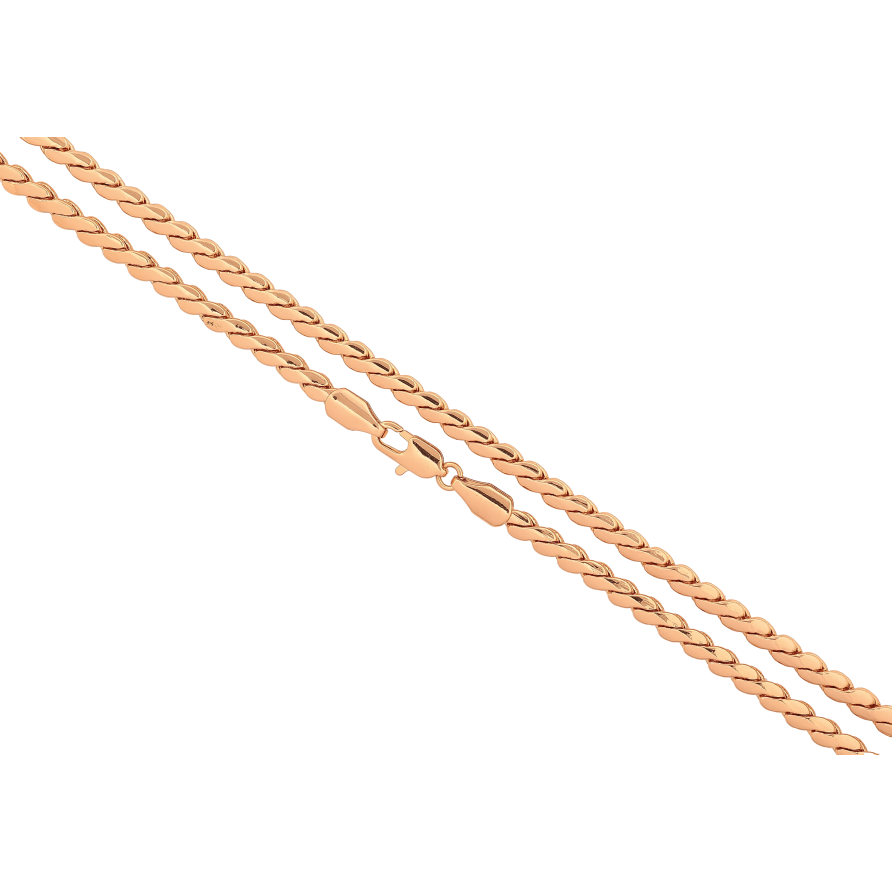 Ланцюжок Xuping колір Позолота 18K "Плетіння Серпантин" довжина 50см х 4мм фото №1
