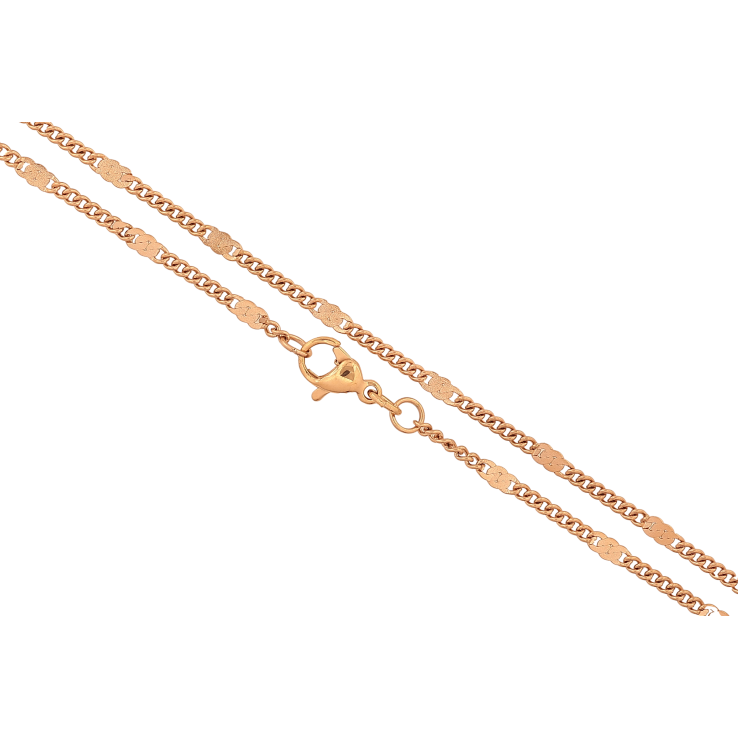 Ланцюжок Xuping колір Позолота 18K "Плетіння Панцирне з прокаткою" довжина 46см х 2мм фото №14