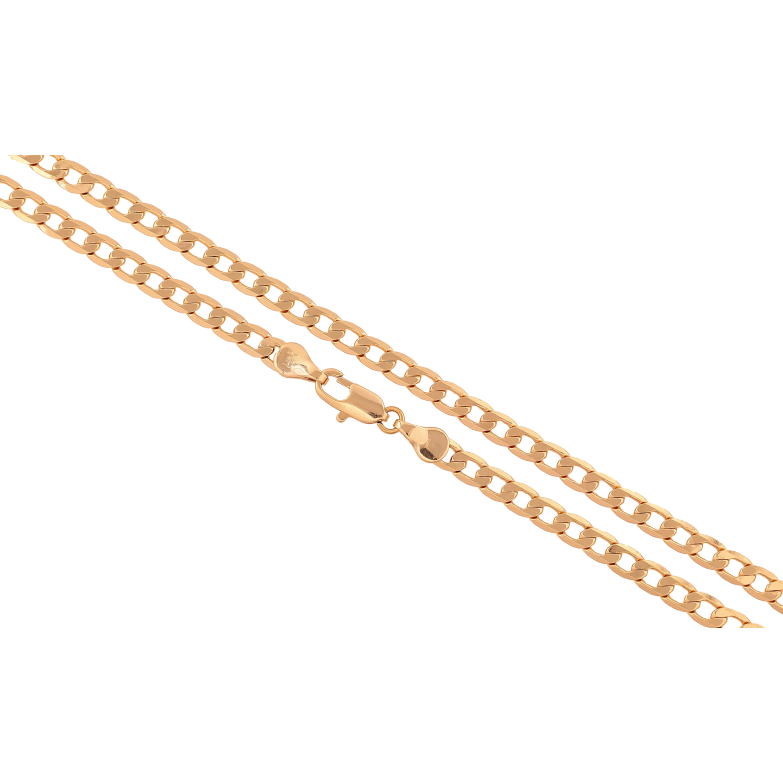 Ланцюжок Xuping колір Позолота 18K "Плетіння Панцирне" довжина 60см х 4.5мм фото №1