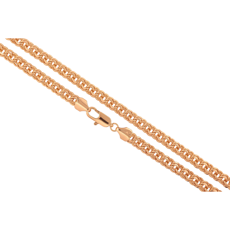 Цепочка Xuping цвет Позолота 18K "Плетение Бисмарк" длинна 61см х 8мм фото №2