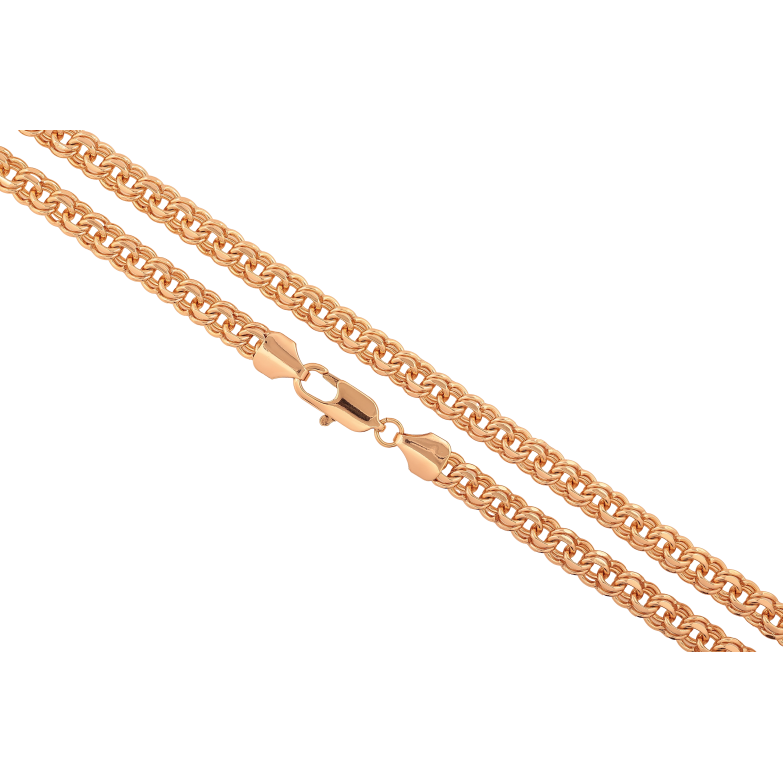 Ланцюжок Xuping колір Позолота 18K "Плетіння Бісмарк" довжина 61см х 8мм фото №1