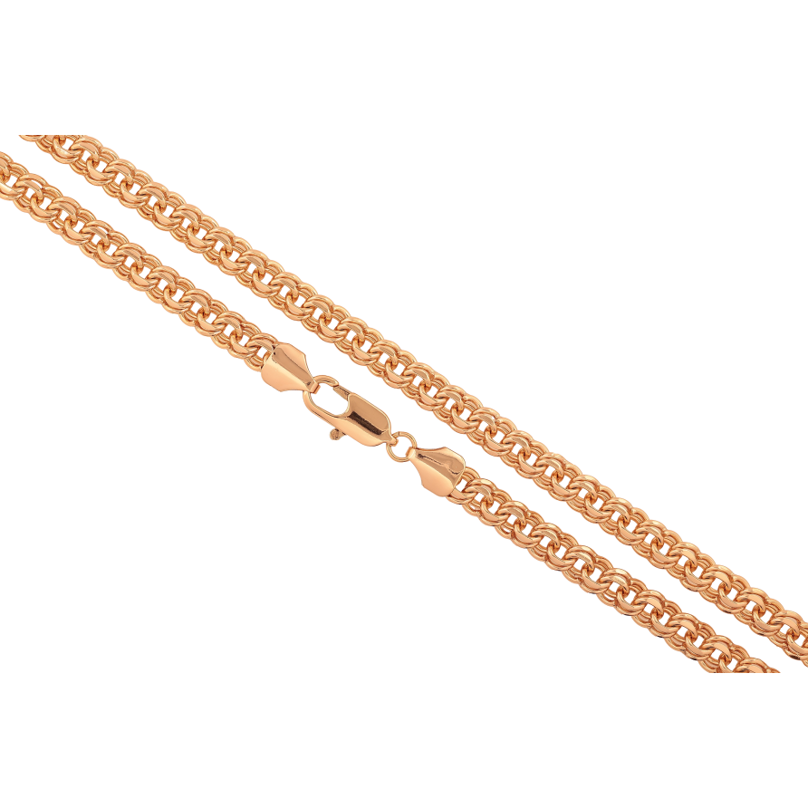 Ланцюжок Xuping колір Позолота 18K "Плетіння Бісмарк" довжина 61см х 8мм фото №1