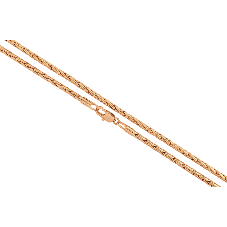 Цепочка Xuping цвет Позолота 18K "Плетение Колосок" длинна 50см х 2мм фото №4