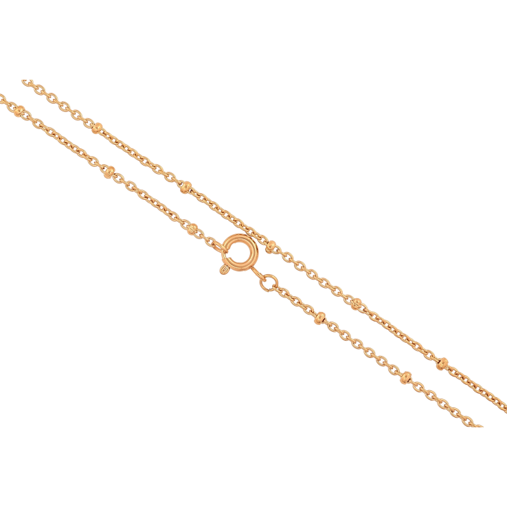 Ланцюжок Xuping колір Позолота 18K "Плетіння Якірне з намистинами" довжина 40см х 2мм фото №9