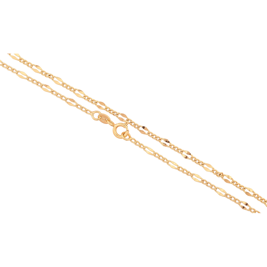 Ланцюжок Xuping колір Позолота 18K "Плетіння декоративне Фігаро" довжина 44см х 2-3мм фото №1 Ланцюжок Xuping колір Позолота 18K "Плетіння декоративне Фігаро" довжина 44см х 2-3мм фото №1