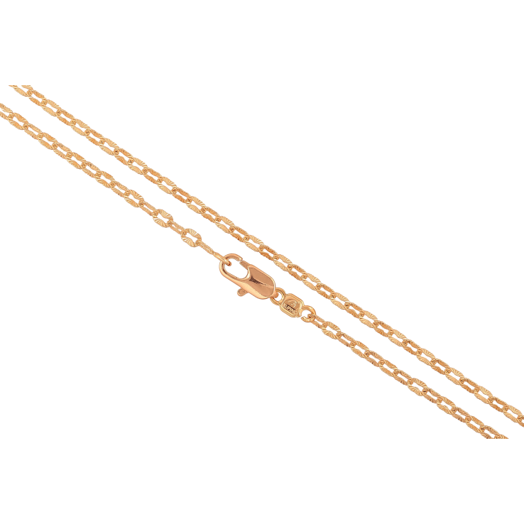 Ланцюжок Xuping колір Позолота 18K "Плетіння Якірне з візерунком" довжина 46см х 3мм фото №6