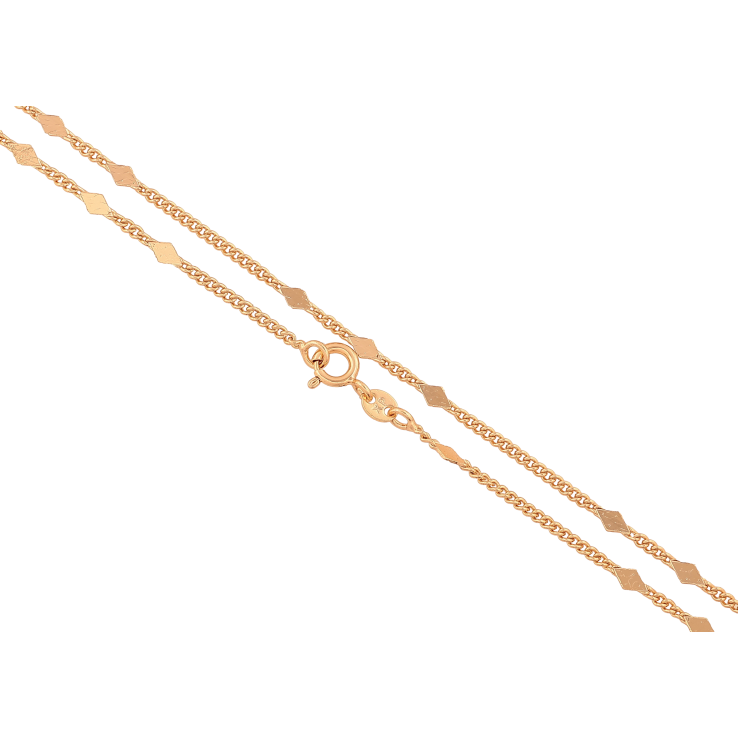 Цепочка Xuping цвет Позолота 18K "Плетение Панцирное с прокатанными ромбами" длинна 45см х 2-3мм фото №16 Цепочка Xuping цвет Позолота 18K "Плетение Панцирное с прокатанными ромбами" длинна 45см х 2-3мм фото №16