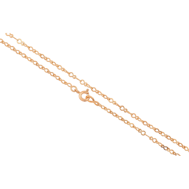 Цепочка Xuping цвет Позолота 18K "Плетение Восьмерка" длинна 45см х 3мм фото №2