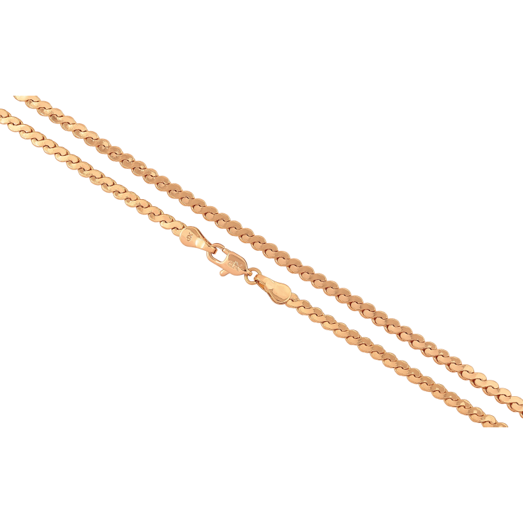 Цепочка Xuping цвет Позолота 18K "Плетение Серпантин" длинна 45см х 3мм фото №6