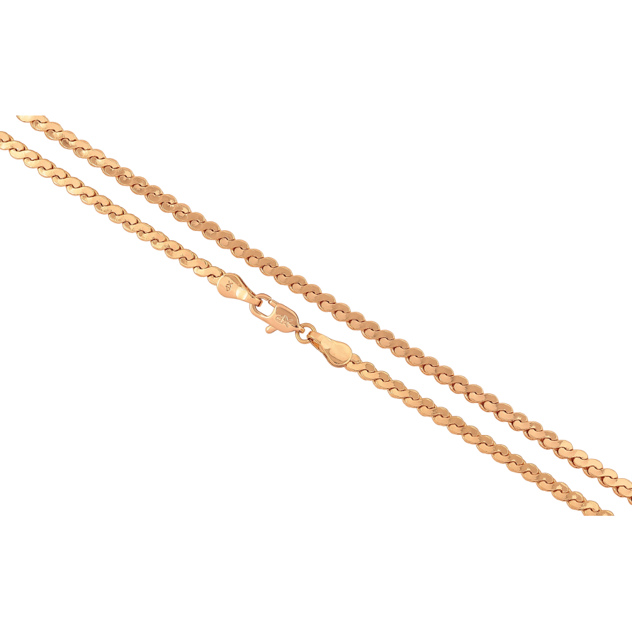 Цепочка Xuping цвет Позолота 18K "Плетение Серпантин" длинна 45см х 3мм фото №1