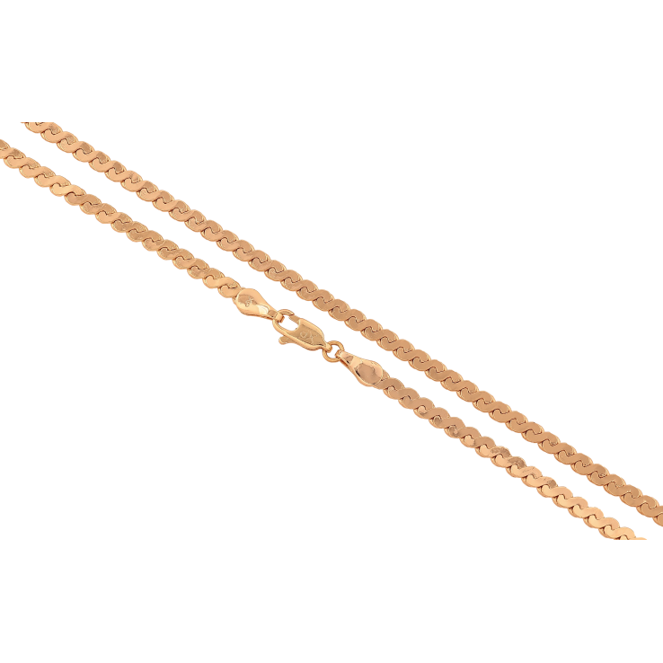 Цепочка Xuping цвет Позолота 18K "Плетение Серпантин" длинна 55см х 3мм фото №18