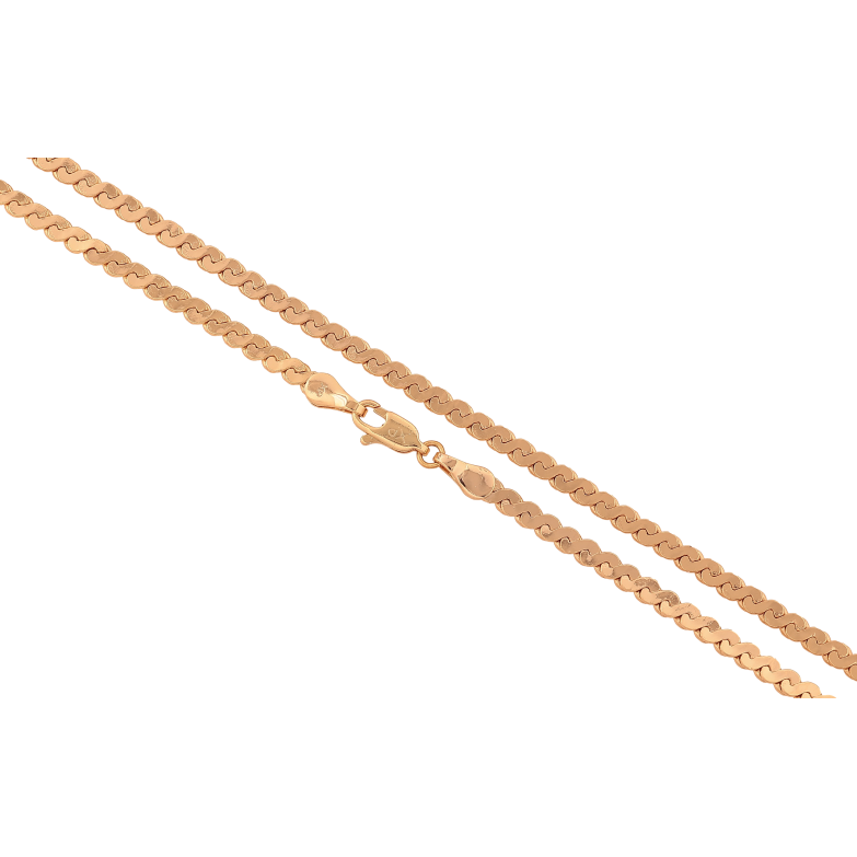 Цепочка Xuping цвет Позолота 18K "Плетение Серпантин" длинна 55см х 3мм фото №1