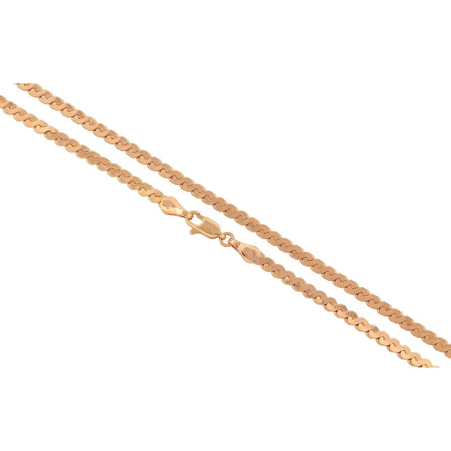 Цепочка Xuping цвет Позолота 18K "Плетение Серпантин" длинна 55см х 3мм фото №1