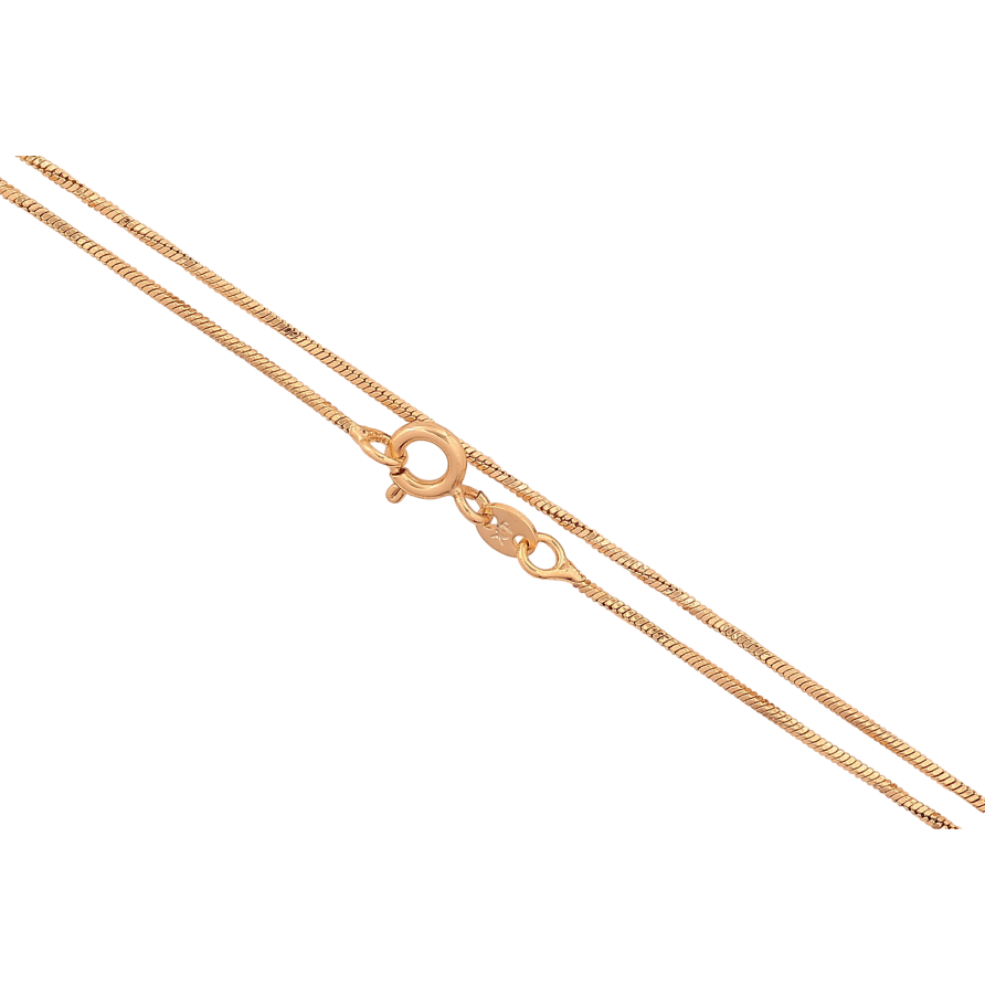 Ланцюжок Xuping колір Позолота 18K "Плетіння Ювелірний шнур 4-х гранний перекручений" довжина 55см х 1мм фото №1