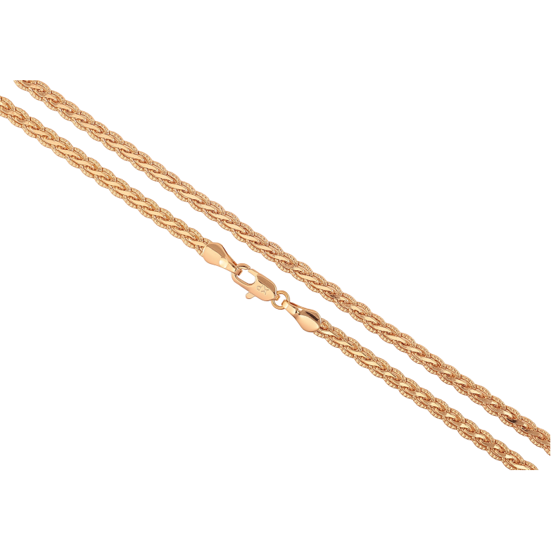 Ланцюжок Xuping колір Позолота 18K "Плетіння Кельтське" довжина 50см х 3мм фото №2 Ланцюжок Xuping колір Позолота 18K "Плетіння Кельтське" довжина 50см х 3мм фото №2