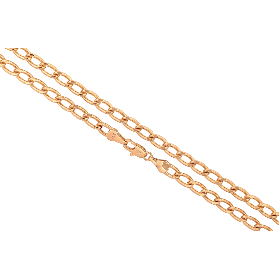 Ланцюжок Xuping колір Позолота 18K "Плетіння Панцирне" довжина 50см х 4мм фото №1