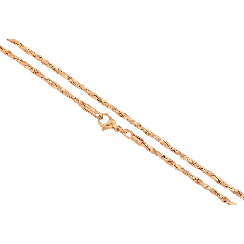 Цепочка Xuping цвет Позолота 18K "Плетение склоченное в круг" длинна 45см х 2мм фото №4