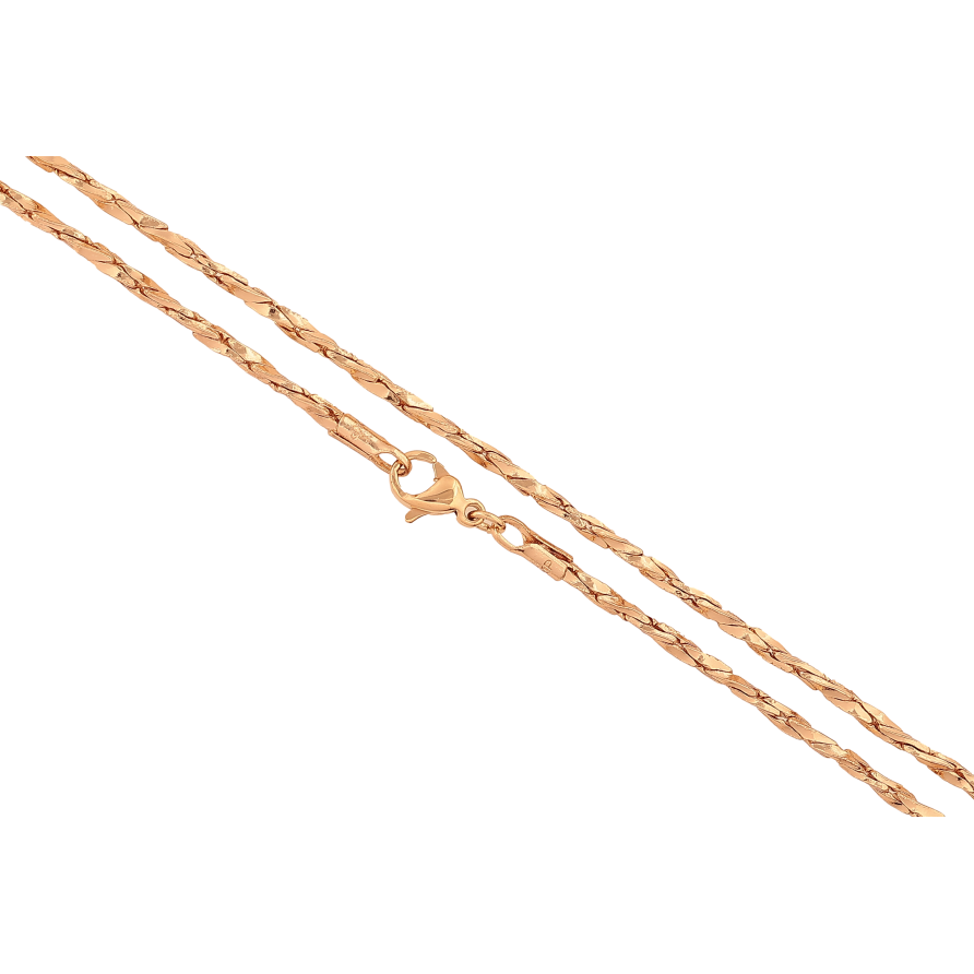 Цепочка Xuping цвет Позолота 18K "Плетение склоченное в круг" длинна 45см х 2мм фото №1