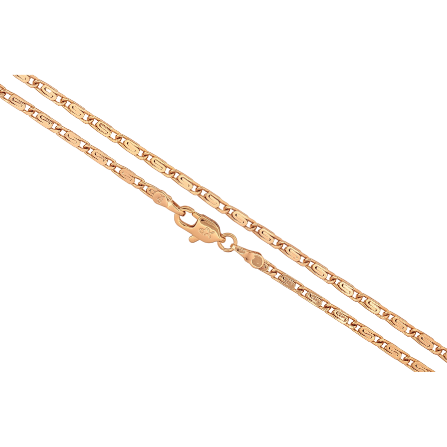 Ланцюжок Xuping колір Позолота 18K "Плетіння Равлик" довжина 45см х 2мм фото №1