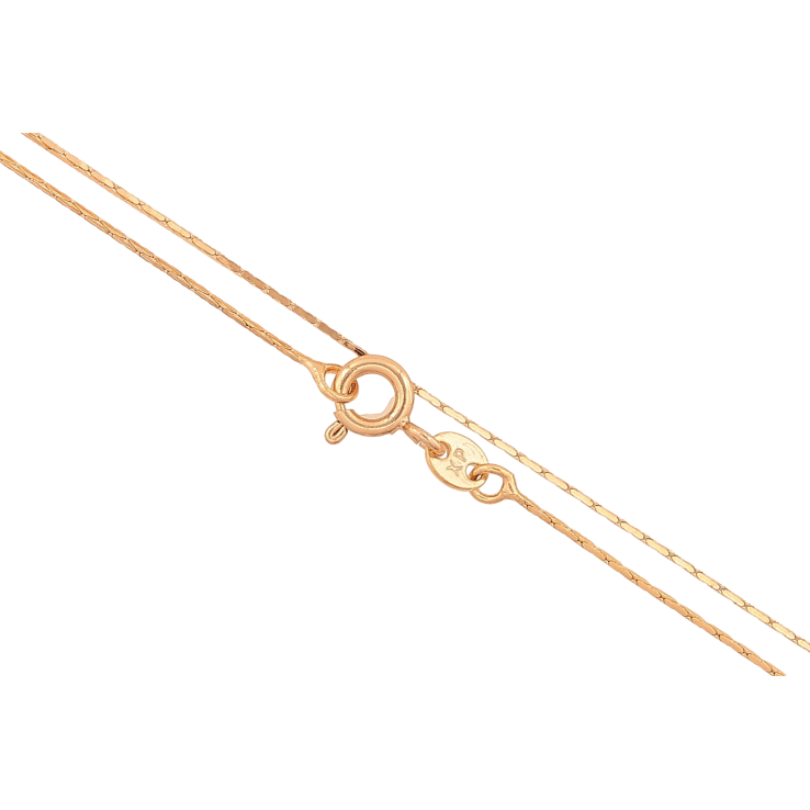 Цепочка Xuping цвет Позолота 18K "Плетение склоченное 4-х гранное" длинна 45см х 1мм фото №10