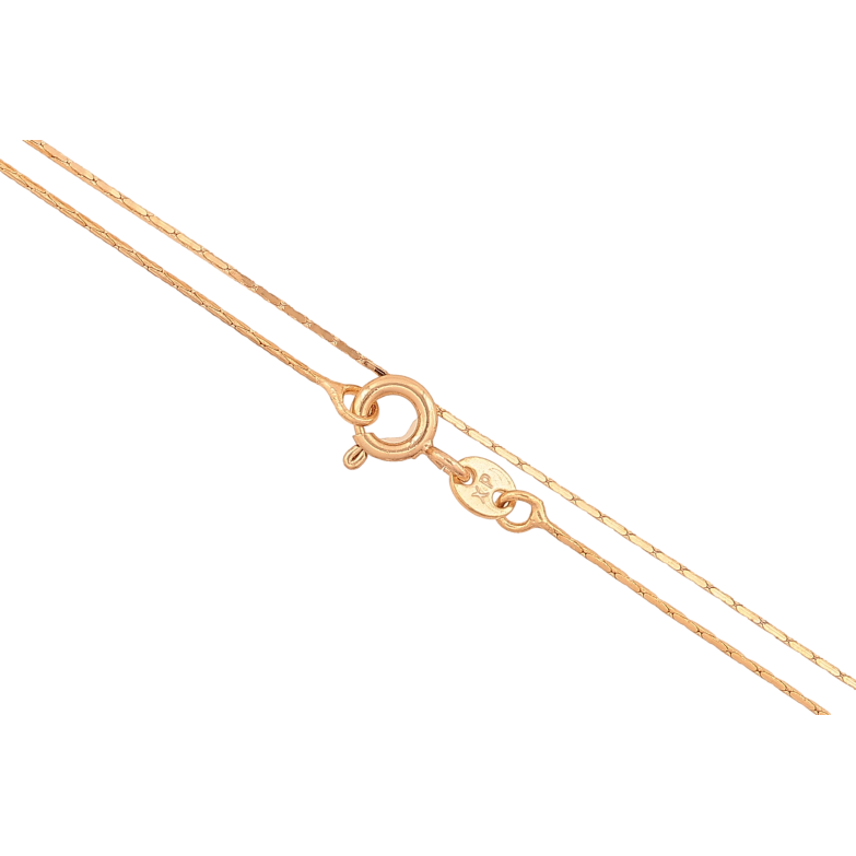 Ланцюжок Xuping колір Позолота 18K "Плетіння склочене 4-х гранне" довжина 45см х 1мм фото №1