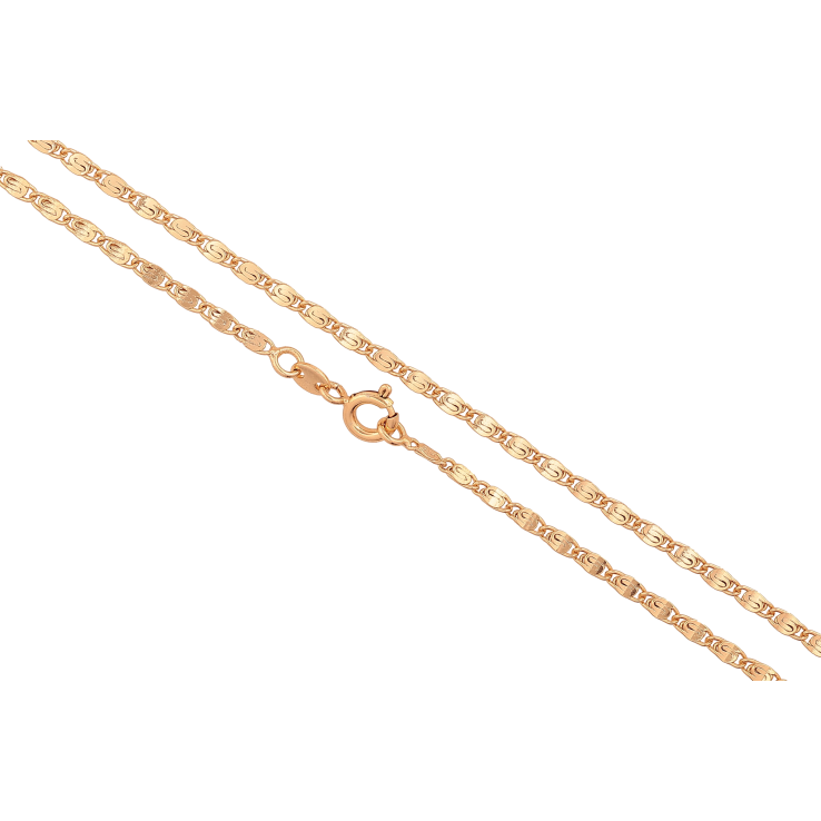 Цепочка Xuping цвет Позолота 18K "Плетение Улитка" длинна 45см х 2мм фото №4