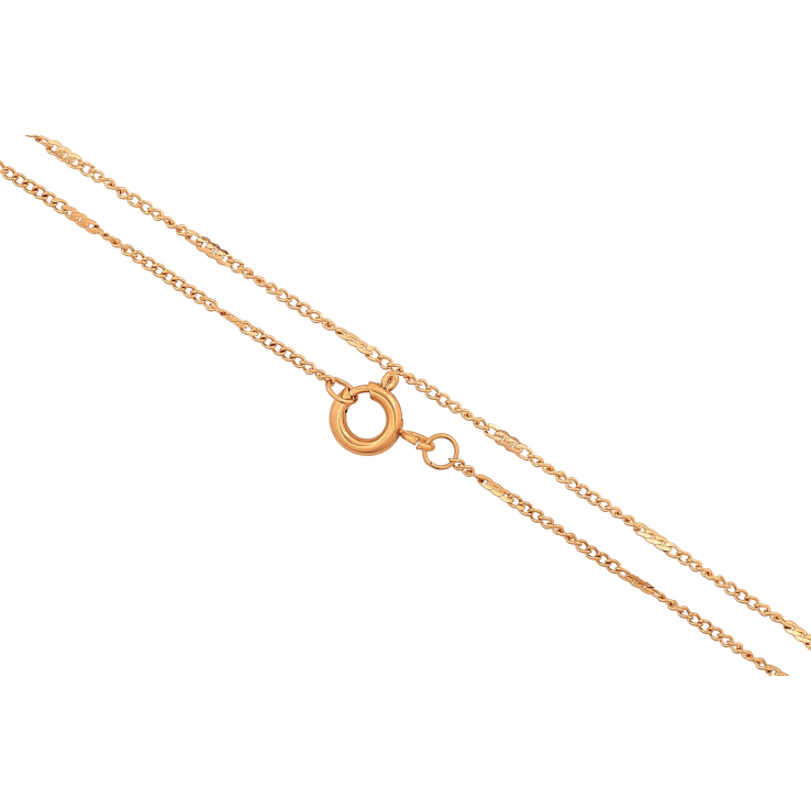 Ланцюжок Xuping колір Позолота 18K "Плетіння Панцирне з прокаткою" довжина 35см х 1мм фото №3 Ланцюжок Xuping колір Позолота 18K "Плетіння Панцирне з прокаткою" довжина 35см х 1мм фото №3