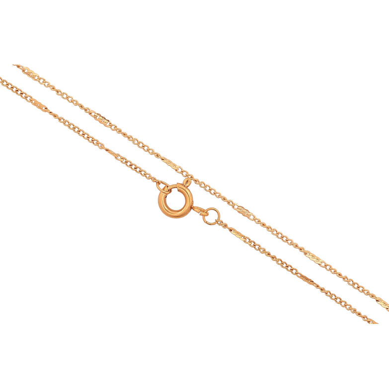 Цепочка Xuping цвет Позолота 18K "Плетение Панцирное с прокаткой" длина 35см х 1мм фото №1