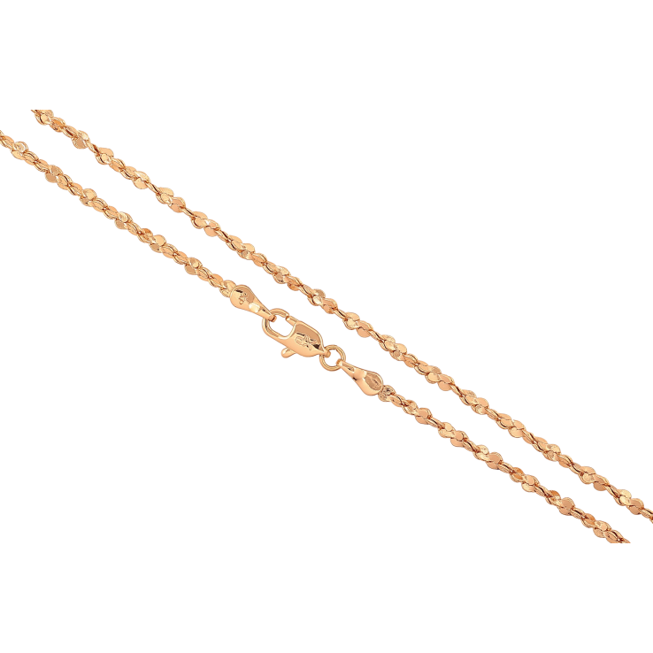 Ланцюжок Xuping колір Позолота 18K "Плетіння фантазійне" довжина 45см х 2мм фото №3 Ланцюжок Xuping колір Позолота 18K "Плетіння фантазійне" довжина 45см х 2мм фото №3