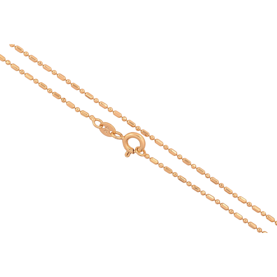 Цепочка Xuping цвет Позолота 18K "Плетение Перлина" длинна 44см х 1мм фото №1