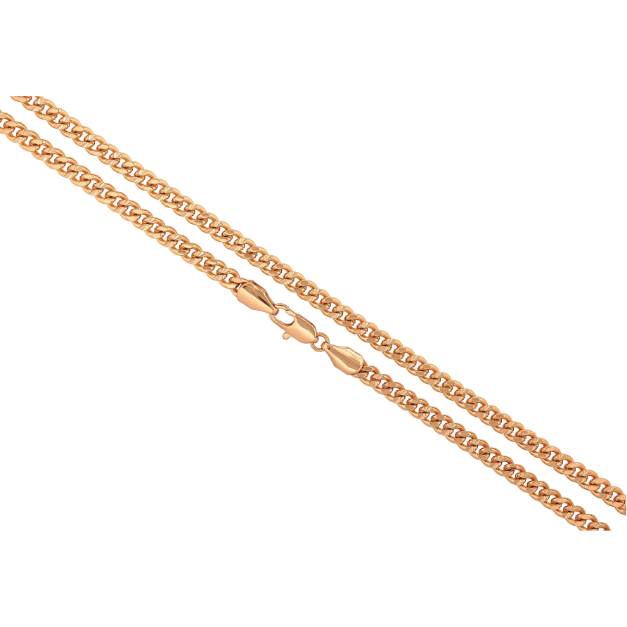 Цепочка Xuping цвет Позолота 18K "Плетение Панцирное с узором" длинна 45см х 4мм фото №1