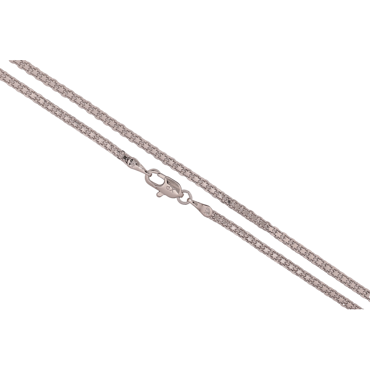 Ланцюжок Xuping колір Родій "Плетіння Італійський Бісмарк" довжина 45см х 2мм фото №9