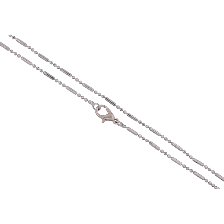 Цепочка Xuping цвет Родий "Плетение Перлина" длина 44см х 2мм фото №3