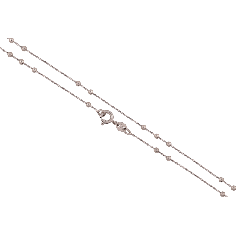 Цепочка Xuping цвет Родий "Плетение Якорное с бусинами" длина 45см х 1-2мм фото №1 Цепочка Xuping цвет Родий "Плетение Якорное с бусинами" длина 45см х 1-2мм фото №1