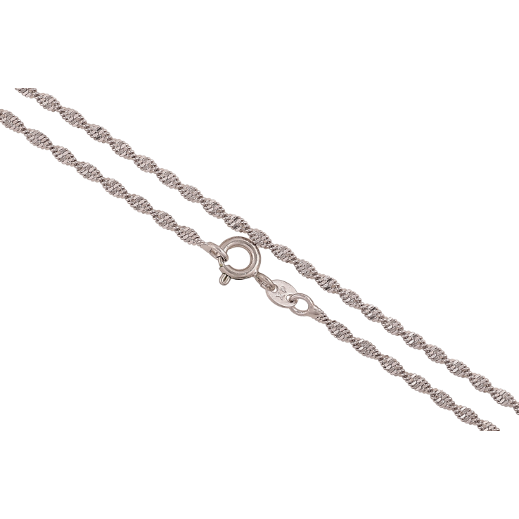 Ланцюжок Xuping колір Родій "Плетіння Супердиск" довжина 45см х 2мм фото №6