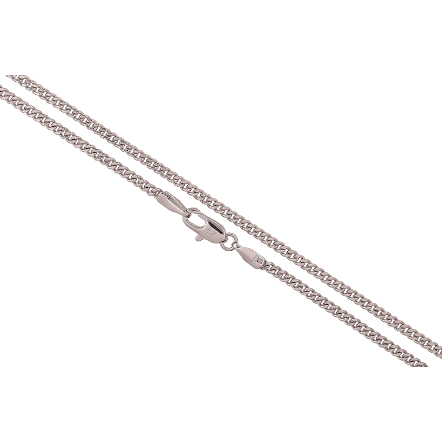 Ланцюжок Xuping колір Родій "Плетіння Панцирне" довжина 49см х 2мм фото №1