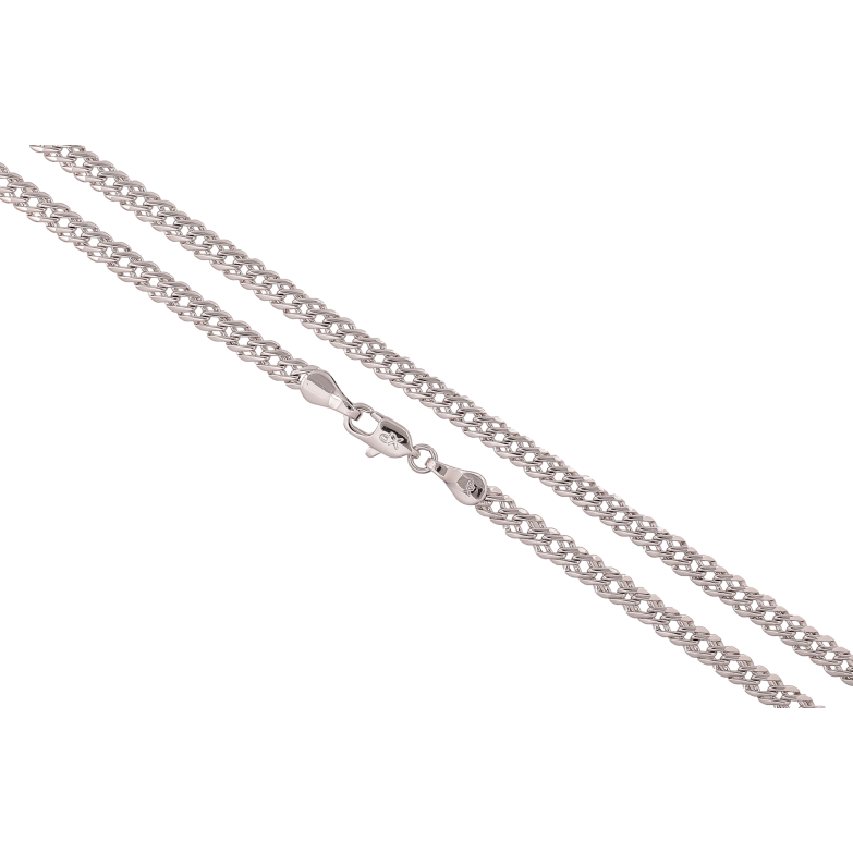 Ланцюжок Xuping колір Родій "Плетіння Подвійний Ромб" довжина 50см х 4мм фото №1